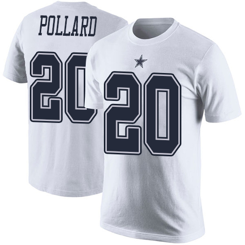 Men Dallas Cowboys White Tony Pollard Rush Pride Name and Number #20 Nike NFL T Shirt->dallas cowboys->NFL Jersey